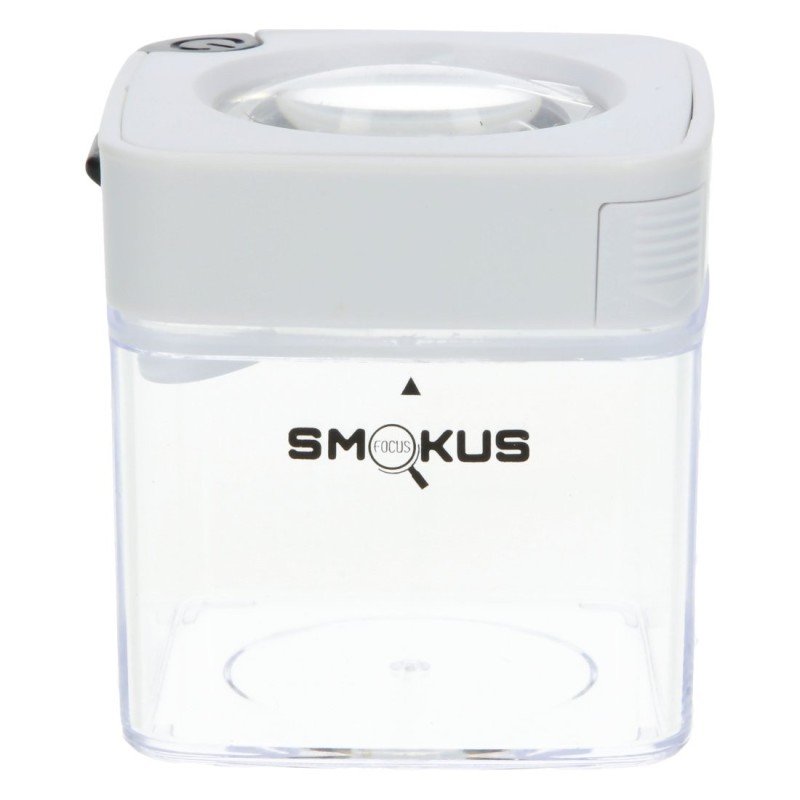 SMOKUS FOCUS COMET BLANCHE | Boîte Hermétique LED avec Loupe x5