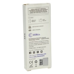 Batterie CCELL M4 Silver x5 | Pack 5 Batteries 510 USB-C