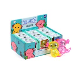 🦎✨ Jouet à Presser Axolotl à Paillettes (Lot de 12)