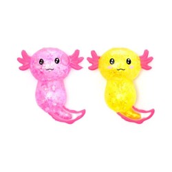 🦎✨ Jouet à Presser Axolotl à Paillettes (Lot de 12)