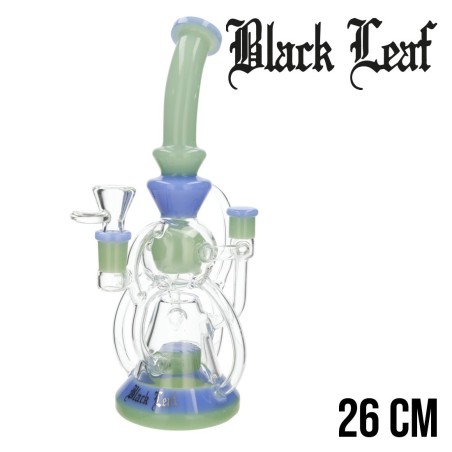 Bang Black Leaf Recycle 26cm | Bong Verre Bleu Vert