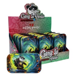 🐼🏄 Boîte en Métal Gangsta Panda Surfing In A'DAM – Display de 12