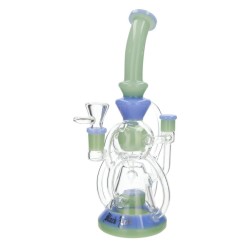 Bang Black Leaf Recycle 26cm | Bong Verre Bleu Vert