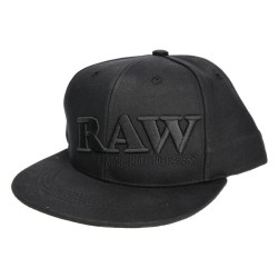 🧢♠️ Casquette RAW Baseball Flat Black On Black avec Poker