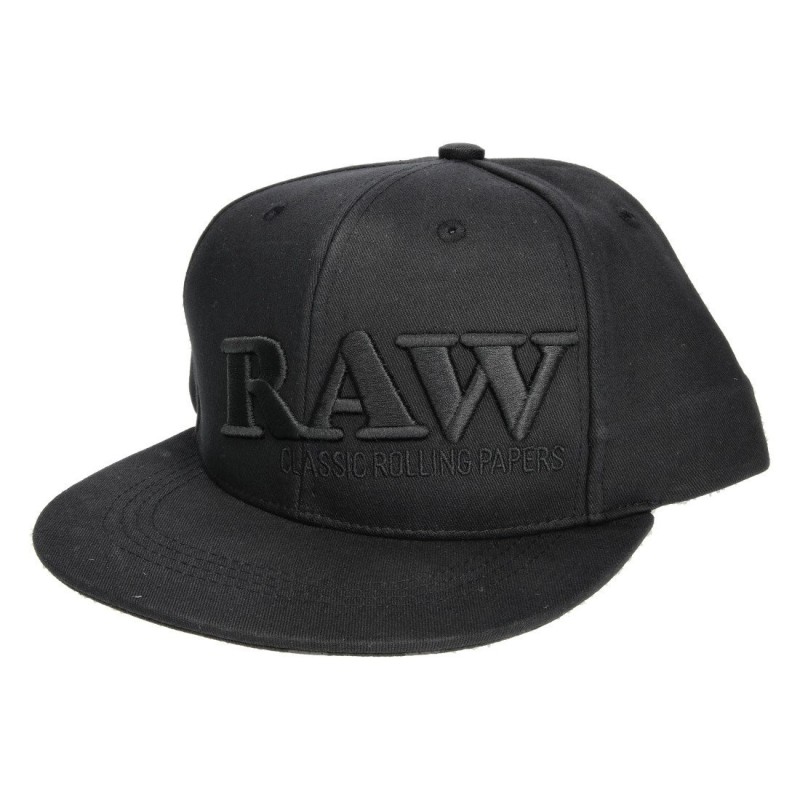 🧢♠️ Casquette RAW Baseball Flat Black On Black avec Poker