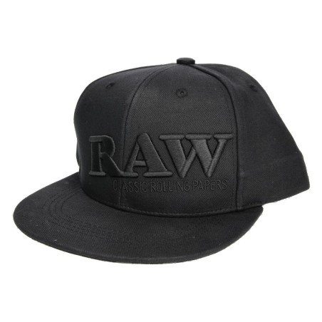 🧢♠️ Casquette RAW Baseball Flat Black On Black avec Poker