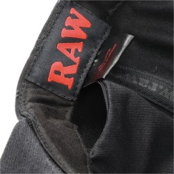 🧢♠️ Casquette RAW Baseball Flat Black On Black avec Poker