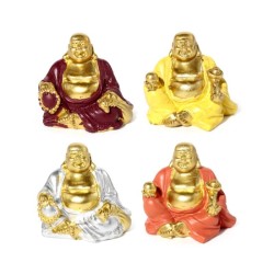 ✨ Mini Bouddhas Porte-Bonheur Brillants – Présentoir de 24
