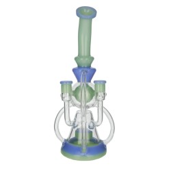 Bang Black Leaf Recycle 26cm | Bong Verre Bleu Vert