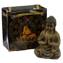 🎁🪷 Figurine dans Mini Sac Cadeau Bouddha Thaïlandais – Présentoir de 24