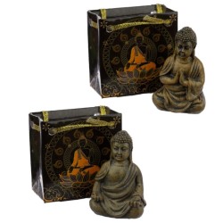 🎁🪷 Figurine dans Mini Sac Cadeau Bouddha Thaïlandais – Présentoir de 24