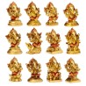 🕉️🐘 Figurines Monde de Ganesh – Présentoir de 12