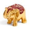 🐘✨ Mini Éléphant Porte-Bonheur à Collectionner Pailleté Métallique – Présentoir de 24