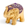 🐘✨ Mini Éléphant Porte-Bonheur à Collectionner Pailleté Métallique – Présentoir de 24