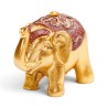 🐘✨ Mini Éléphant Porte-Bonheur à Collectionner Pailleté Métallique – Présentoir de 24