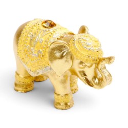 🐘✨ Porte-Encens Éléphant Doré – Par 12