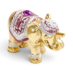 🐘✨ Porte-Encens Éléphant Doré – Par 12