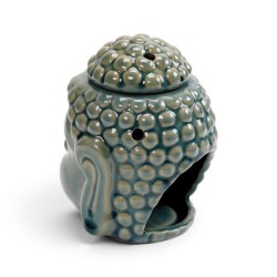 🪷✨ Brûleur à Huile Verni Craquelé Tête de Buddha Thaï – Coloris Aléatoire