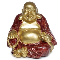 🪷✨ Figurine Mini Bouddha Chinois Porte-Bonheur Pailleté 8 cm – Par 12