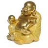 🪷✨ Figurine Mini Bouddha Chinois Porte-Bonheur Pailleté 8 cm – Par 12