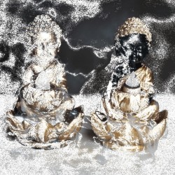 🪷💨 Brûleur d'Encens à Refoulement Reflux Backflow – Bouddha & Lotus Petit – Couleur Aléatoire