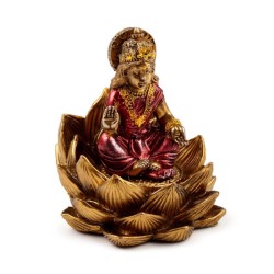🪷🐘 Lot de 2 Ganesh & Lakshmi Dorés sur Lotus
