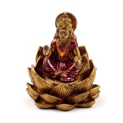🪷🐘 Lot de 2 Ganesh & Lakshmi Dorés sur Lotus