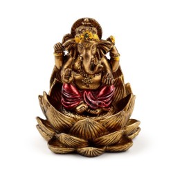 🪷🐘 Lot de 2 Ganesh & Lakshmi Dorés sur Lotus