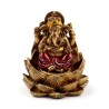 🪷🐘 Lot de 2 Ganesh & Lakshmi Dorés sur Lotus