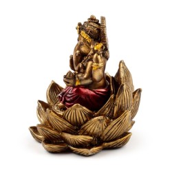 🪷🐘 Lot de 2 Ganesh & Lakshmi Dorés sur Lotus