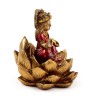 🪷🐘 Lot de 2 Ganesh & Lakshmi Dorés sur Lotus