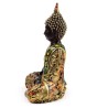 🧘 Figurine Bouddha Thaïlandais Noir & Orange & Or – Contemplation
