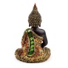 🧘 Figurine Bouddha Thaïlandais Noir & Orange & Or – Contemplation