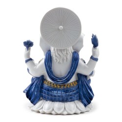 🐘💙 Figurine Ganesh Blanc & Bleu – Connaissance