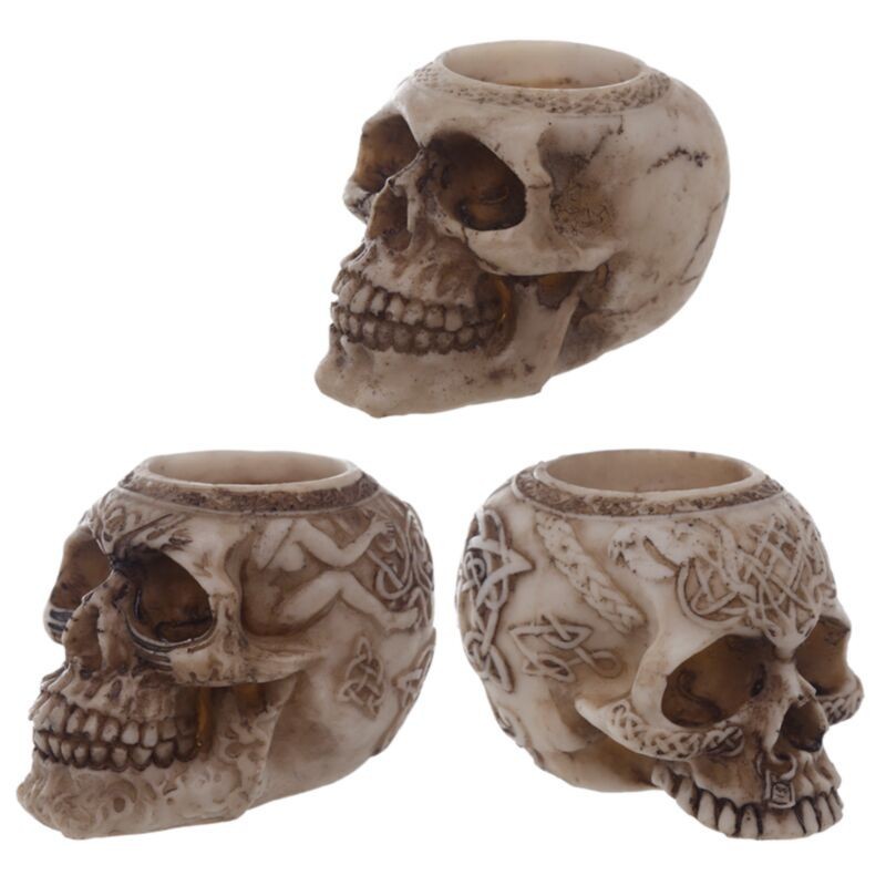 💀🕯️ Porte-Bougies Crânes – Par 6