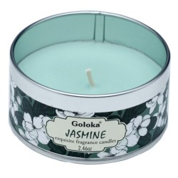 🌸🕯️ Bougie à la Cire de Soja dans Boîte en Étain Goloka – Jasmin