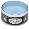 🌈🕯️ Bougie à la Cire de Soja dans Boîte en Étain Goloka – Sept Chakras