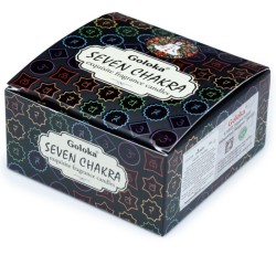 🌈🕯️ Bougie à la Cire de Soja dans Boîte en Étain Goloka – Sept Chakras