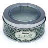 🌿🕯️ Bougie à la Cire de Soja dans Boîte en Étain Goloka – Sauge Blanche