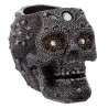 💀🪷🕯️ Porte-Bougie – Crâne de Bouddha Argenté