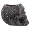 💀🪷🕯️ Porte-Bougie – Crâne de Bouddha Argenté