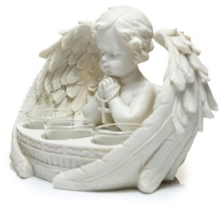 👼🕯️ Portes-Bougies Chérubin Blanc