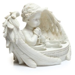 👼🕯️ Portes-Bougies Chérubin Blanc