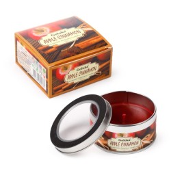 🍎🕯️ Bougie à la Cire de Soja dans Boîte en Étain Goloka – Pomme Cannelle
