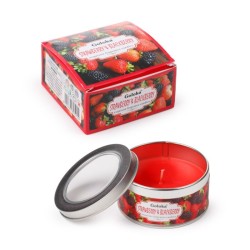 🍓🫐🕯️ Bougie à la Cire de Soja dans Boîte en Étain Goloka – Fraise & Mûre