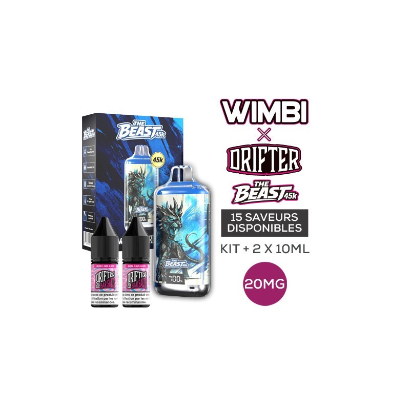 Kit The Beast 45K Glacial Warden Wimbi X Drifter 20mg