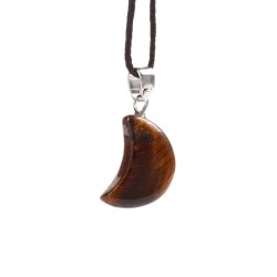 🌙💎 Pendentif Gemme – Croissant de Lune