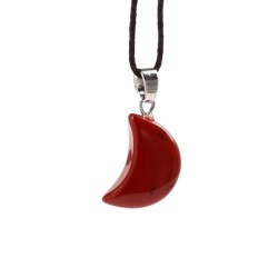 🌙💎 Pendentif Gemme – Croissant de Lune
