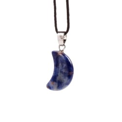 🌙💎 Pendentif Gemme – Croissant de Lune