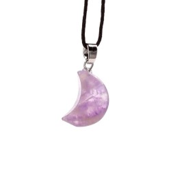 🌙💎 Pendentif Gemme – Croissant de Lune